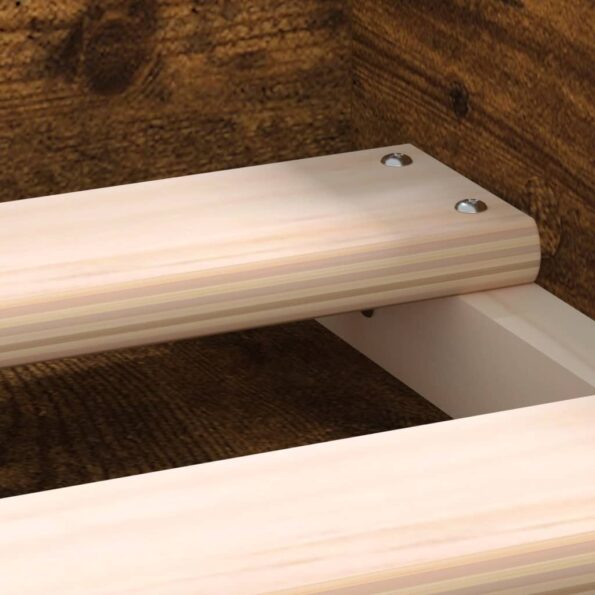 vidaXL Rám postele dymový dub 180x200 cm Super King Size – Obrázok 9