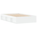 vidaXL Rám postele biely 120x190 cm malé dvojlôžko – Obrázok 5