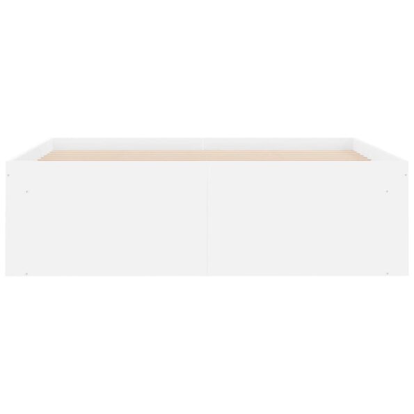 vidaXL Rám postele biely 120x190 cm malé dvojlôžko – Obrázok 6