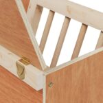 vidaXL Kŕmidlo na seno pre králiky 25x18,5x20,5 cm jedľový masív – Obrázok 8