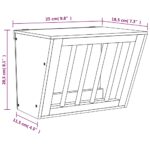 vidaXL Kŕmidlo na seno pre králiky 25x18,5x20,5 cm jedľový masív – Obrázok 9