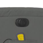 vidaXL Zdvíhacie a sklápacie elektrické masážne kreslo tmavosivé látka – Obrázok 12