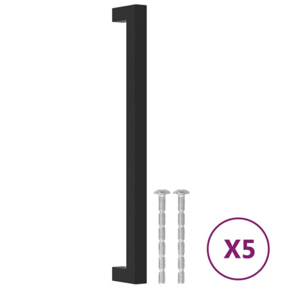 VXL8721012192454_a_en_hd_1.jpg vidaXL Rukoväte na skrinku 5 ks čierne 224 mm nehrdzavejúca oceľ – Obrázok 2