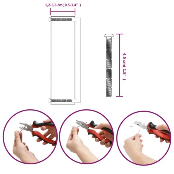 vidaXL Rukoväte na skrinku 5 ks čierne 320 mm nehrdzavejúca oceľ – Obrázok 9