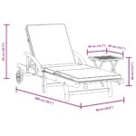 vidaXL Lehátko s vankúšom a stolíkom akáciový masív – Obrázok 10