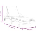 vidaXL Lehátka 2 ks s vankúšmi 200x68x83 cm akáciový masív – Obrázok 6