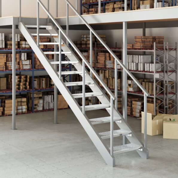 vidaXL Mriežkový schodík 60x24x7 cm pozinkovaná oceľ – Obrázok 3