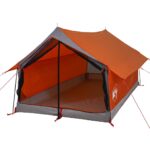 vidaXL Kempingový stan 2 os. sivo-oranžový 193x122x96 cm 185T taffeta – Obrázok 4