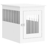 vidaXL Nábytková prepravka pre psa biela 55x75x65 cm kompozitné drevo – Obrázok 2