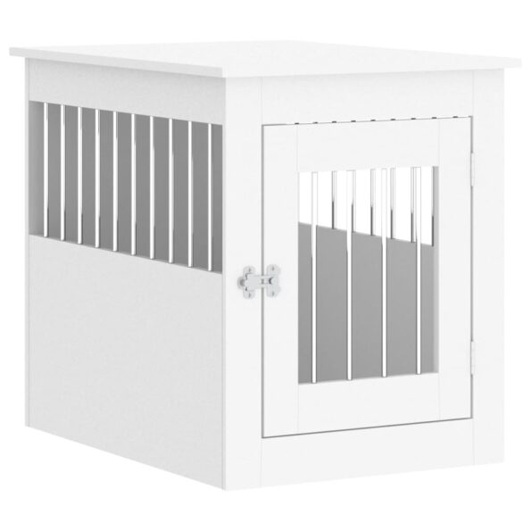 vidaXL Nábytková prepravka pre psa biela 55x75x65 cm kompozitné drevo – Obrázok 2