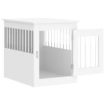 vidaXL Nábytková prepravka pre psa biela 55x75x65 cm kompozitné drevo – Obrázok 6