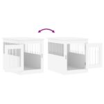 vidaXL Nábytková prepravka pre psa biela 55x75x65 cm kompozitné drevo – Obrázok 10