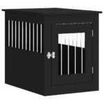 vidaXL Nábytková prepravka pre psa čierna 55x75x65 cm kompozitné drevo – Obrázok 2