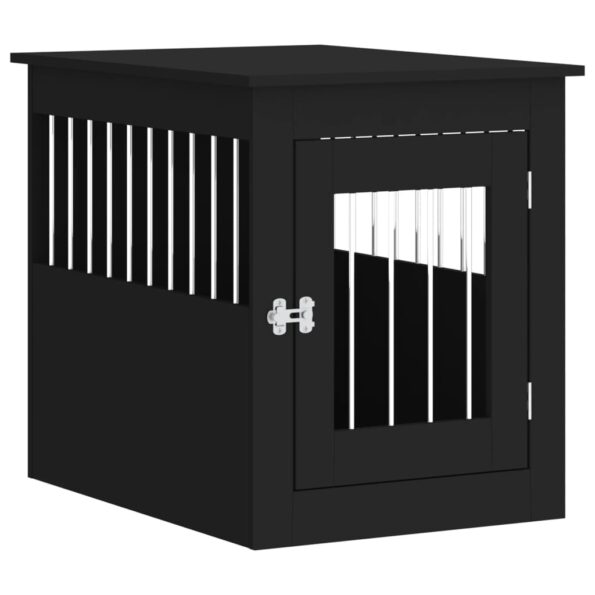 vidaXL Nábytková prepravka pre psa čierna 55x75x65 cm kompozitné drevo – Obrázok 2