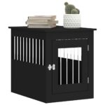 vidaXL Nábytková prepravka pre psa čierna 55x75x65 cm kompozitné drevo – Obrázok 4