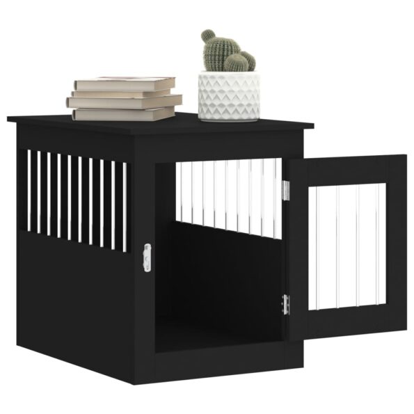 vidaXL Nábytková prepravka pre psa čierna 55x75x65 cm kompozitné drevo – Obrázok 5