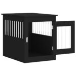 vidaXL Nábytková prepravka pre psa čierna 55x75x65 cm kompozitné drevo – Obrázok 6