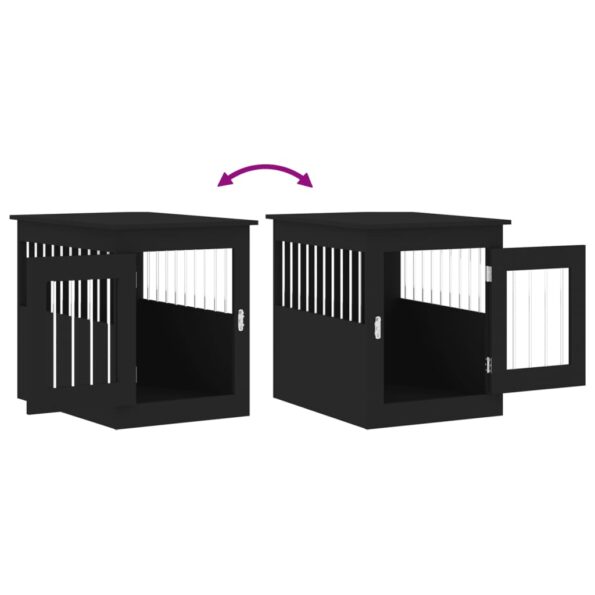vidaXL Nábytková prepravka pre psa čierna 55x75x65 cm kompozitné drevo – Obrázok 10