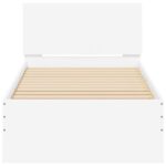 vidaXL Posteľný rám s čelom biely 90x200 cm kompozitné drevo – Obrázok 5