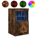 vidaXL Komoda s LED svetlami dymový dub 41x37x67 cm – Obrázok 2
