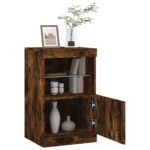 vidaXL Komoda s LED svetlami dymový dub 41x37x67 cm – Obrázok 5