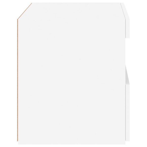 vidaXL Nočný stolík s LED svetlami biely 50x40x45 cm – Obrázok 9