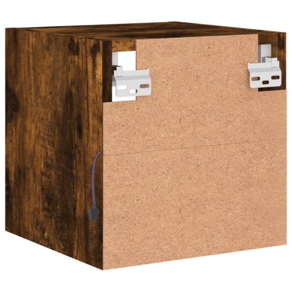 vidaXL TV nástenná skrinka s LED svetlami dymový dub 30x28,5x30 cm – Obrázok 10