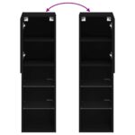 vidaXL TV skrinka s LED svetlami čierna 30,5x30x102 cm – Obrázok 12