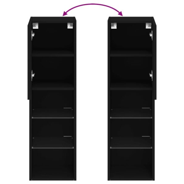 vidaXL TV skrinka s LED svetlami čierna 30,5x30x102 cm – Obrázok 12