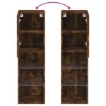 vidaXL TV skrinka s LED svetlami dymový dub 30,5x30x102 cm – Obrázok 12