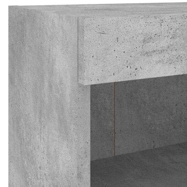 vidaXL Nočné stolíky s LED svetlami nástenné 2 ks betónovo sivé – Obrázok 12