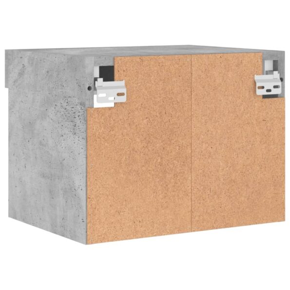 vidaXL Nočné stolíky s LED svetlami nástenné 2 ks betónovo sivé – Obrázok 11