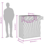 vidaXL Záhradná úložná skriňa hnedá 105x55x113 cm polyratan – Obrázok 12