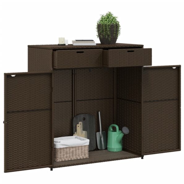 VXL8721012264908_g_en_hd_3.jpg vidaXL Záhradná úložná skriňa hnedá 105x55x113 cm polyratan – Obrázok 5