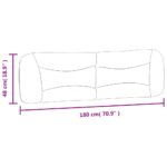 vidaXL Vankúš na čelo postele Hvar čierny 180 cm látka – Obrázok 10