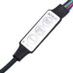 vidaXL Posteľný rám s LED svetlami sonoma 75x190 cm kompozitné drevo – Obrázok 12