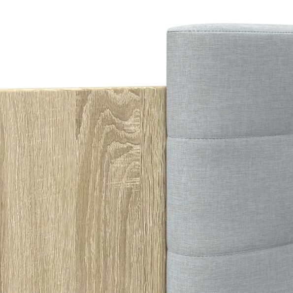 vidaXL Posteľný rám s čelom dub sonoma 75x190 cm kompozitné drevo – Obrázok 7