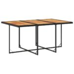 vidaXL 11-dielna záhradná jedálenská sada s vankúšmi čierna polyratan – Obrázok 4