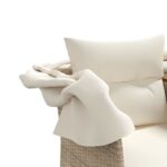 vidaXL 2-miestna záhradná pohovka+strieška, taburetky béžová polyratan – Obrázok 9