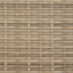 vidaXL 2-miestna záhradná pohovka+strieška, taburetky béžová polyratan – Obrázok 10