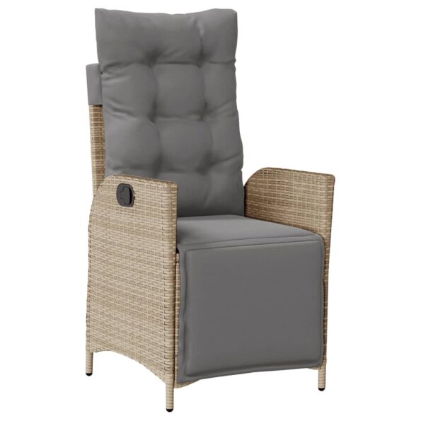 vidaXL 3-dielna záhr. jedálenská sada s vankúšmi mix béžovej polyratan – Obrázok 3