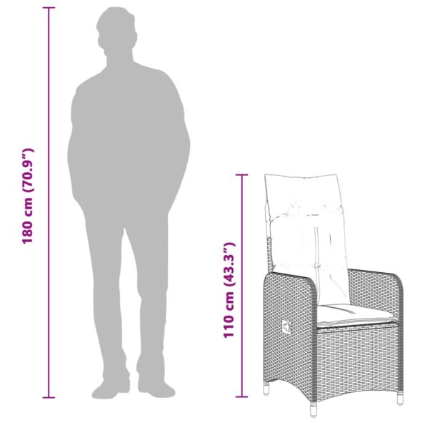 VXL8721012333215_g_en_hd_8.jpg vidaXL Sklápacie záhradné stoličky 2 ks s vankúšmi čierne polyratan – Obrázok 10