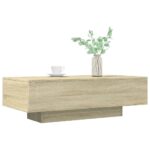 vidaXL Konferenčný stolík, dub sonoma 100x49,5x31 cm kompozitné drevo – Obrázok 3
