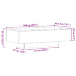 vidaXL Konferenčný stolík, dub sonoma 100x49,5x31 cm kompozitné drevo – Obrázok 9