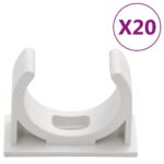 vidaXL Káblové rozvody so sponami Ø30 mm 10 m PVC – Obrázok 3