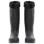 vidaXL Topánky do dažďa s vyberateľnými ponožkami čierne veľk. 40 PVC – Obrázok 3