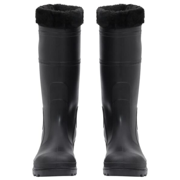 vidaXL Topánky do dažďa s vyberateľnými ponožkami čierne veľk. 41 PVC – Obrázok 3