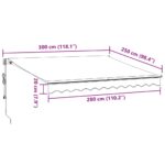 vidaXL Automaticky zaťahovacia markíza hnedá 300x250 cm – Obrázok 11