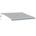 vidaXL Automaticky zaťahovacia markíza antracit a biela 400x350 cm – Obrázok 2