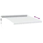 vidaXL Automaticky zaťahovacia markíza antracit a biela 400x350 cm – Obrázok 5